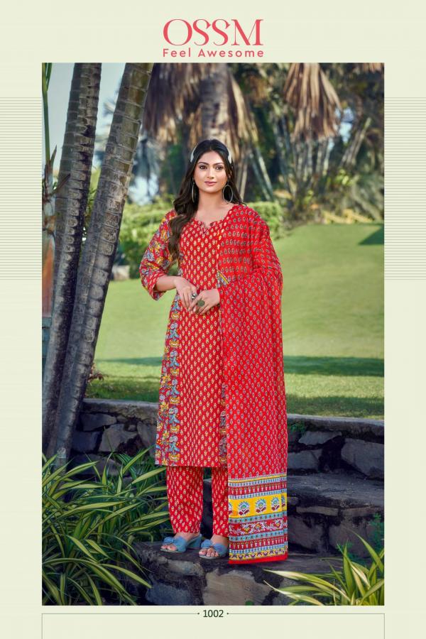 Ossm Summer Stories Cotton Printed Kurti Bottom With Dupatta